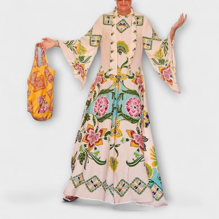 Lisa - Elegante Maxikleid met bloemendruk en vloeiend ontwerp