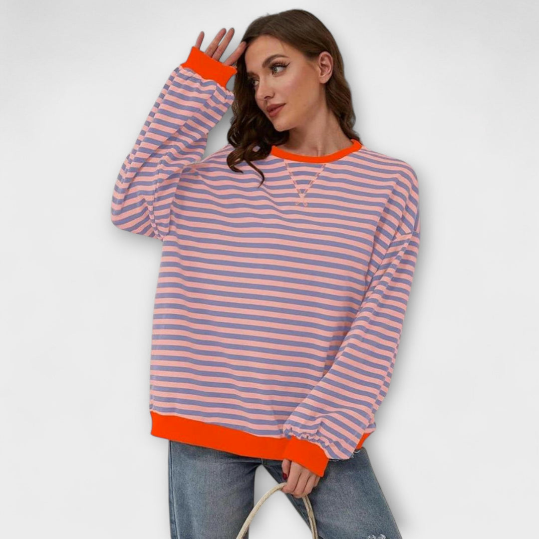 Mary - Gestreepte Oversize-Trui