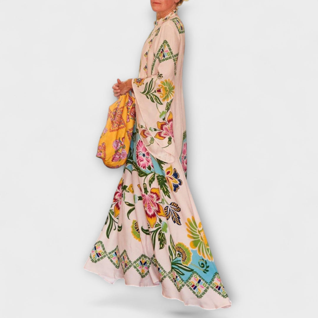 Lisa - Elegante Maxikleid met bloemendruk en vloeiend ontwerp