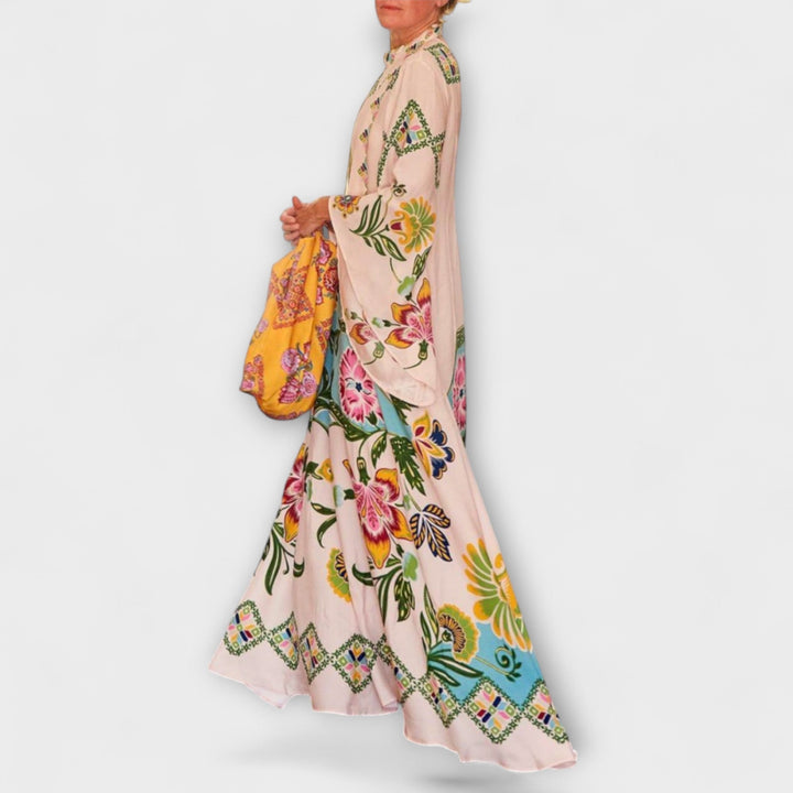 Lisa - Elegante Maxikleid met bloemendruk en vloeiend ontwerp