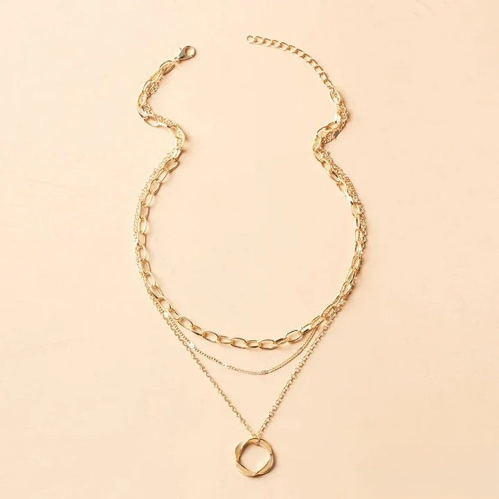 Retro Gouden Gelaagde Ketting
