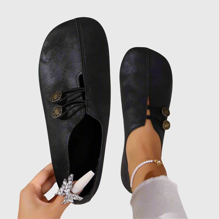 Josephine | Suède veterbottines met sierknopen voor dames