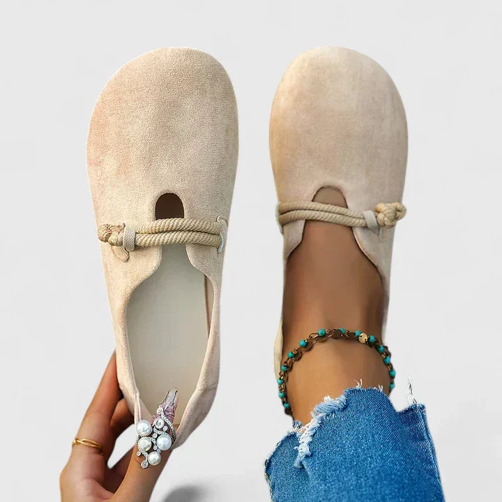 Dames comfortabele slippers – beige