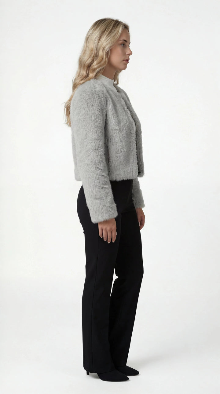 Emmy | Korte bolero in imitatiebont voor dames