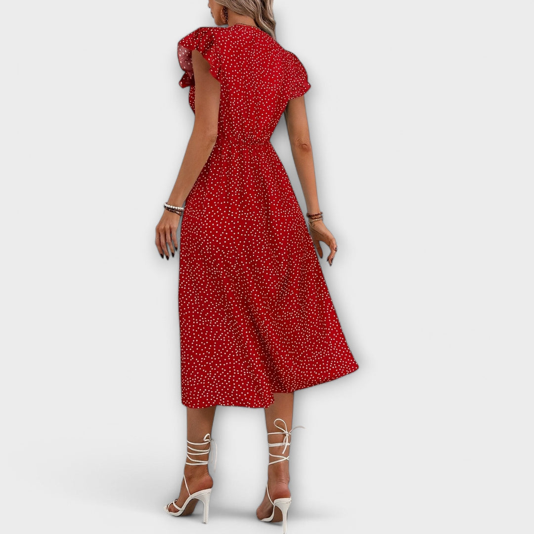 Stijlvolle Polkadot Midi-jurk