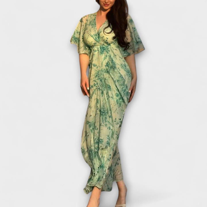 Lana - Chic Bloemen V-Hals Jurk