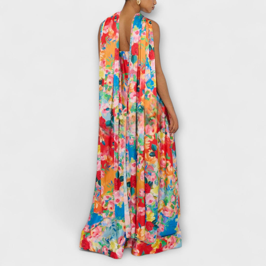 Harlow - Off-Shoulder Bloemen Maxi-Jurk