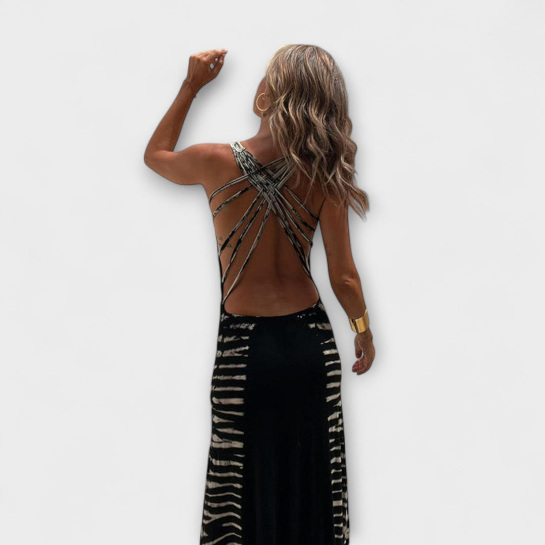 Livia - Maxikleed met Sterrenhemel-Tie-Dye