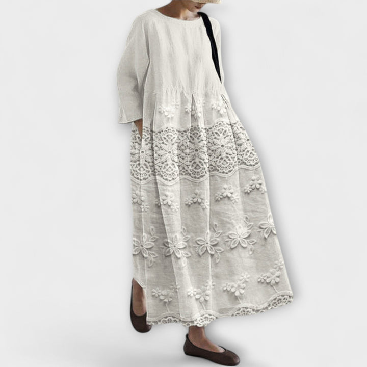 Isabella - Kantpatroon Jurk