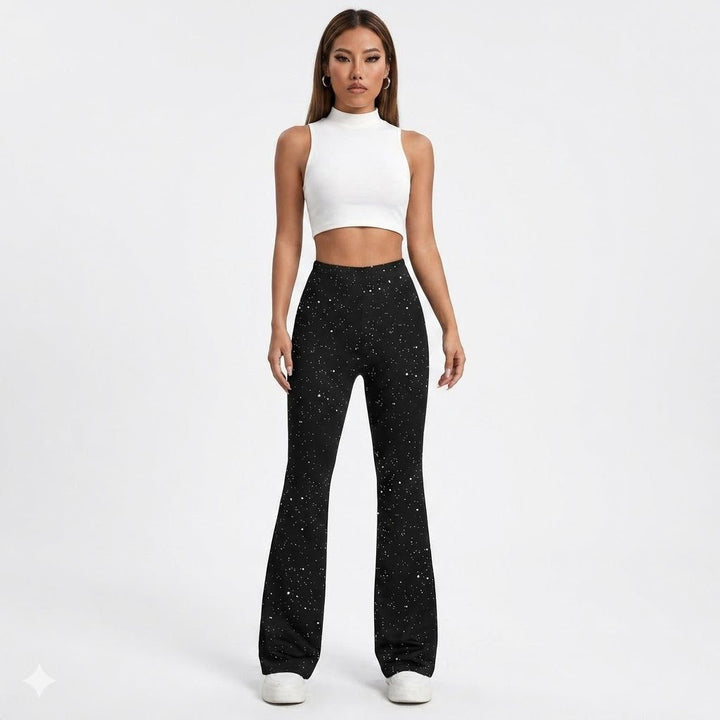 Fiammetta | Glitter flared broek voor dames