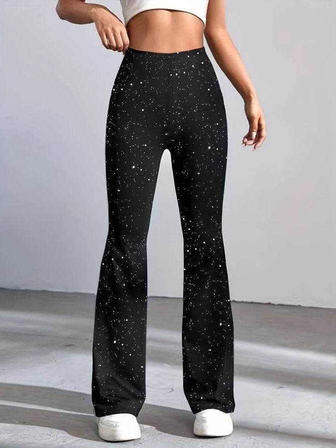 Fiammetta | Glitter flared broek voor dames