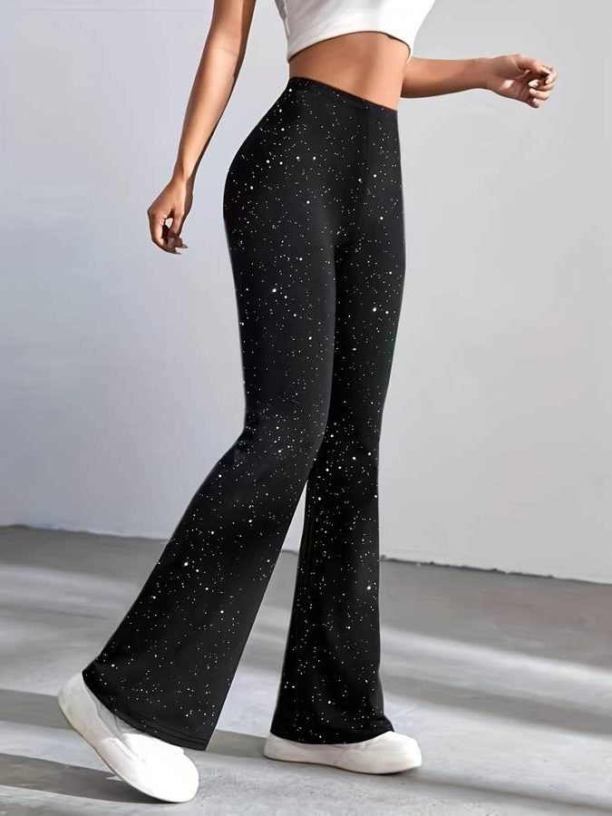 Fiammetta | Glitter flared broek voor dames