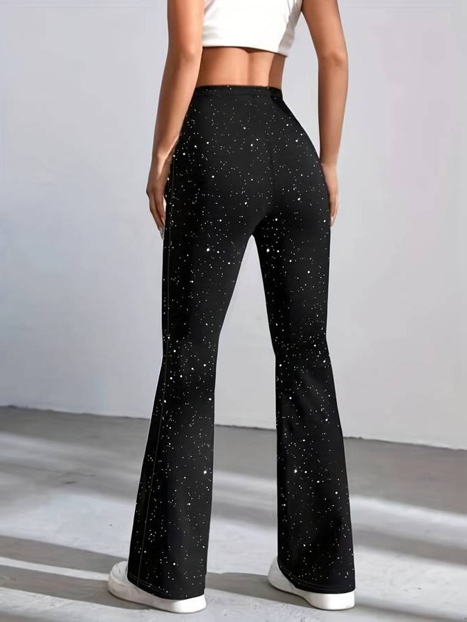Fiammetta | Glitter flared broek voor dames