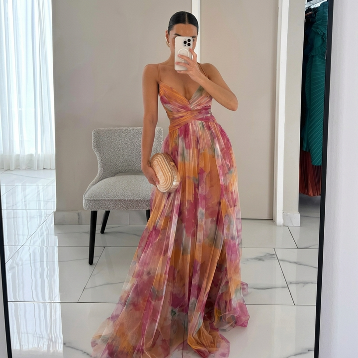 Margarida - Maxijurk met Bloemenprint