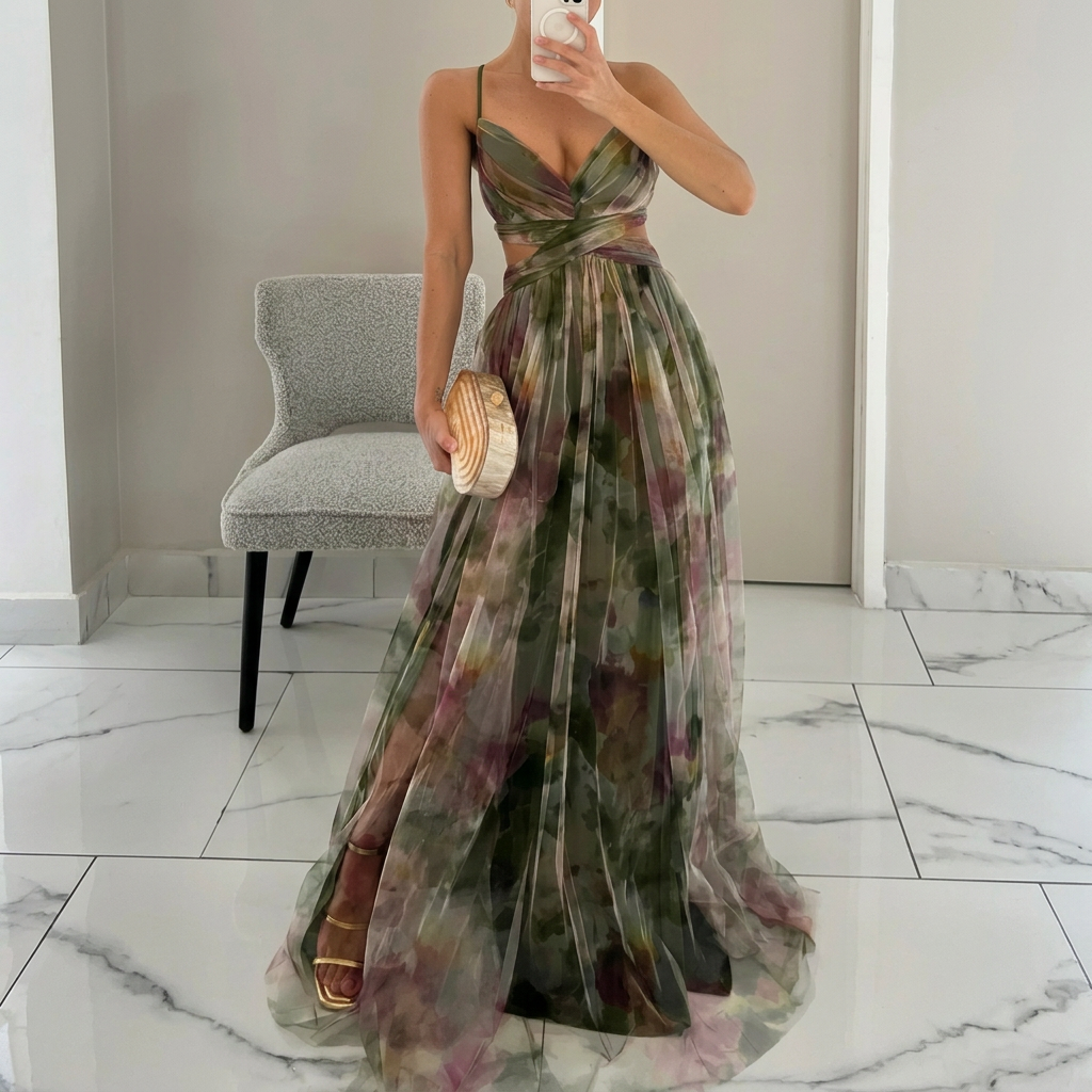 Margarida - Maxijurk met Bloemenprint