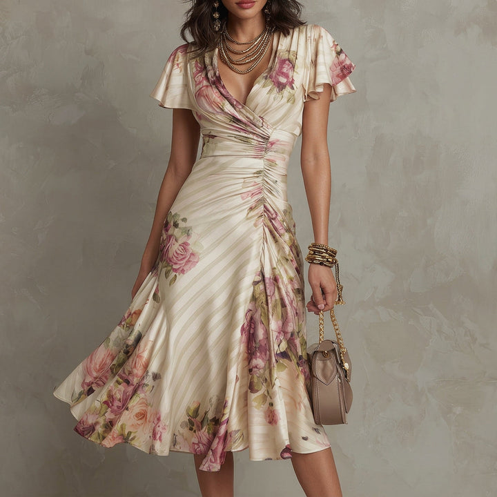 Aida - Elegante midi-jurk van satijn