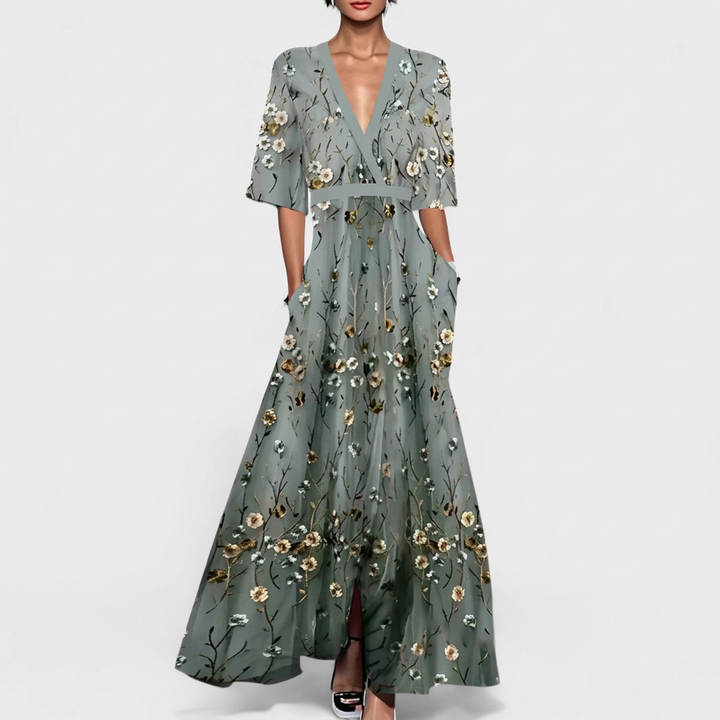 Rute - Elegante maxidress met bloemenpatroon