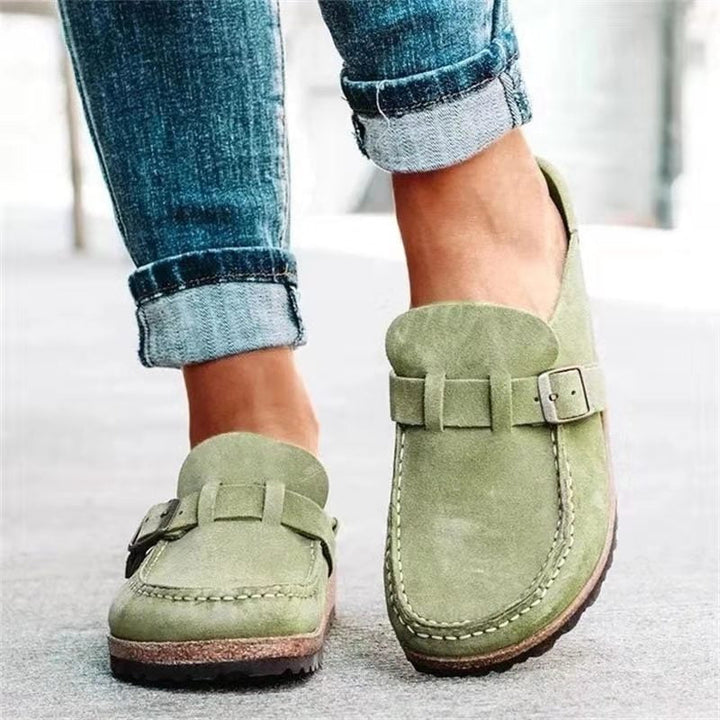 Sophia | Suède loafers met gesp voor dames