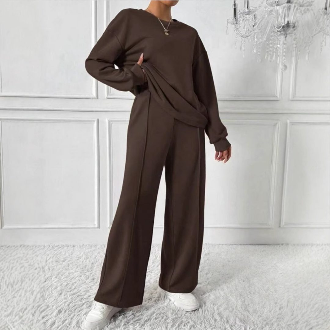 Hanne | Set met oversized sweater en broek met hoge taille voor dames