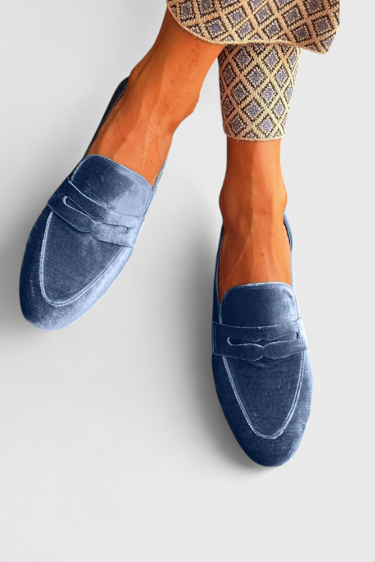Maelle | Suède pennyloafers voor dames