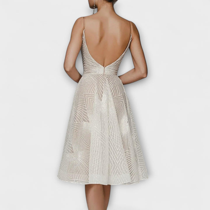 Elli - Dames Luxe Jurk met Borduursels