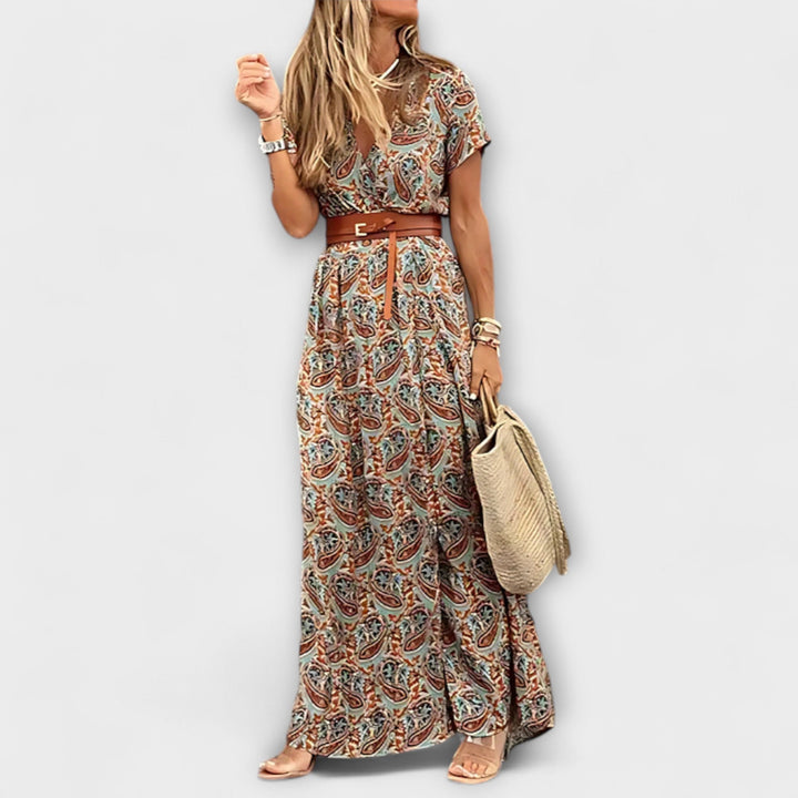 Sybella - Licht Boho-Maxikleed