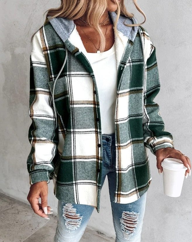 Kim | Geruit oversized overshirt voor dames