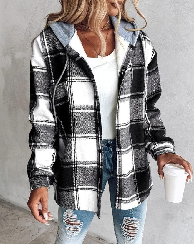 Kim | Geruit oversized overshirt voor dames