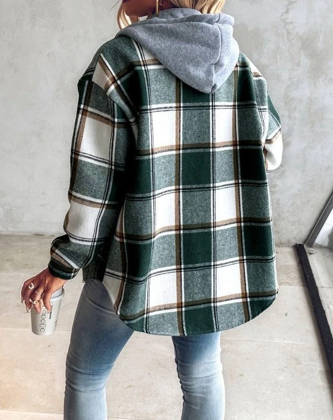 Kim | Geruit oversized overshirt voor dames