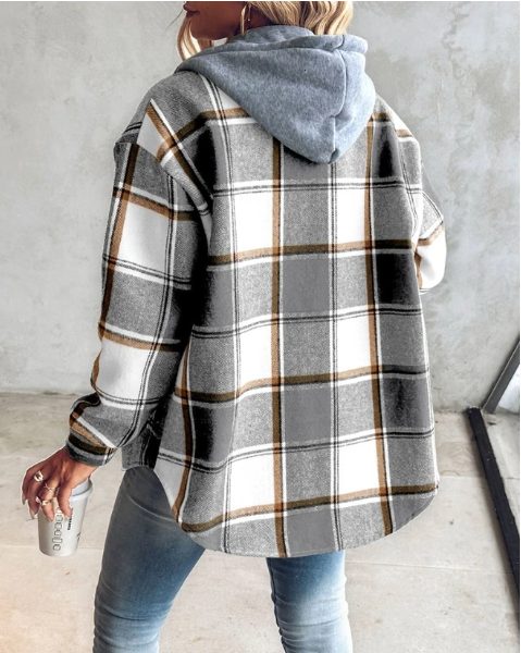Kim | Geruit oversized overshirt voor dames