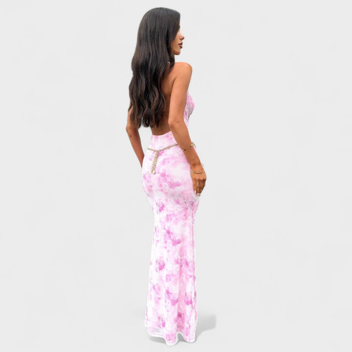 Mara - Roze Bloemen Jurk