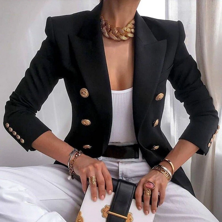 Louise | Comfortabele blazer met knopen van katoen