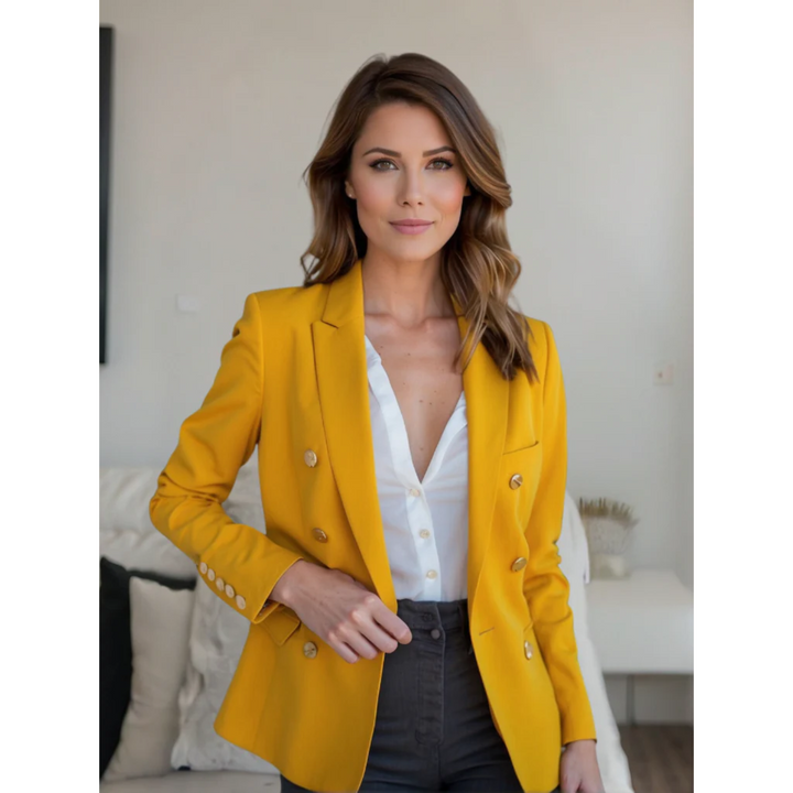 Louise | Comfortabele blazer met knopen van katoen