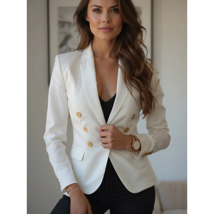 Louise | Comfortabele blazer met knopen van katoen