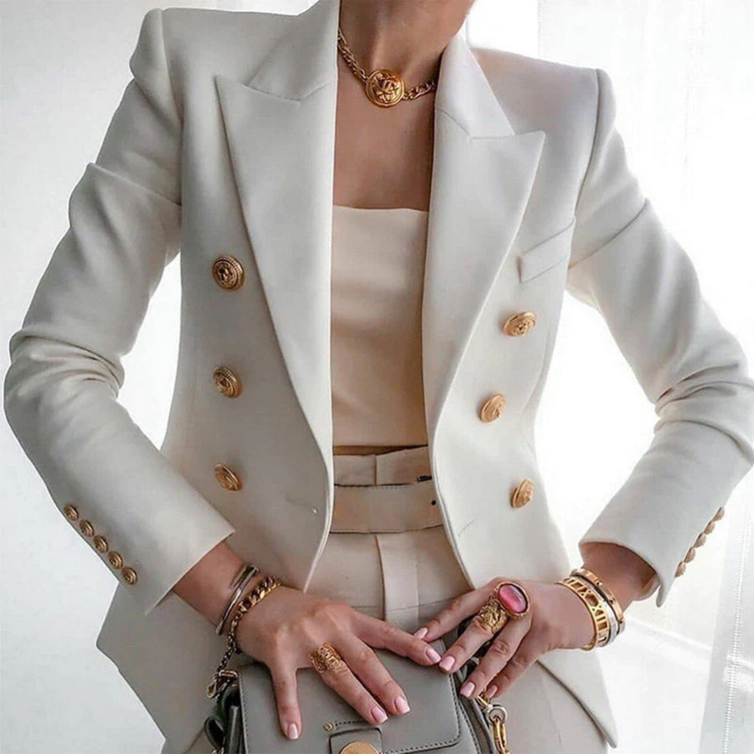 Louise | Comfortabele blazer met knopen van katoen