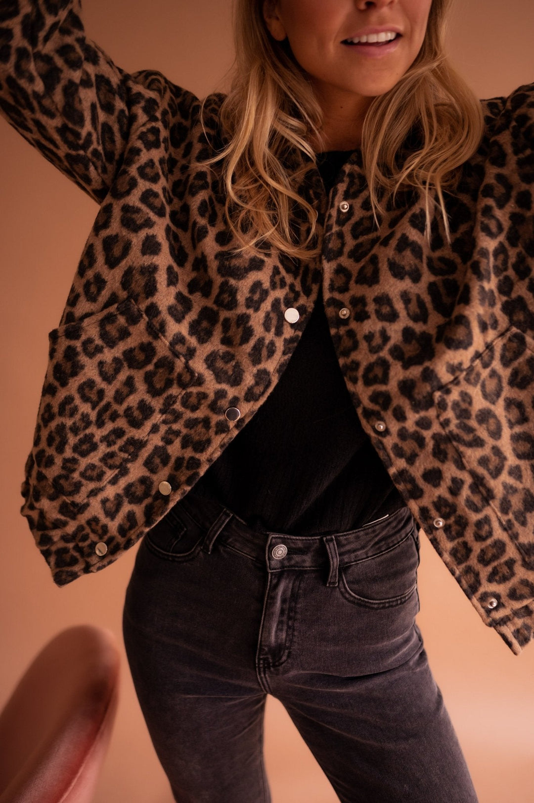 Emmaline | Bomberjack met luipaardprint voor dames