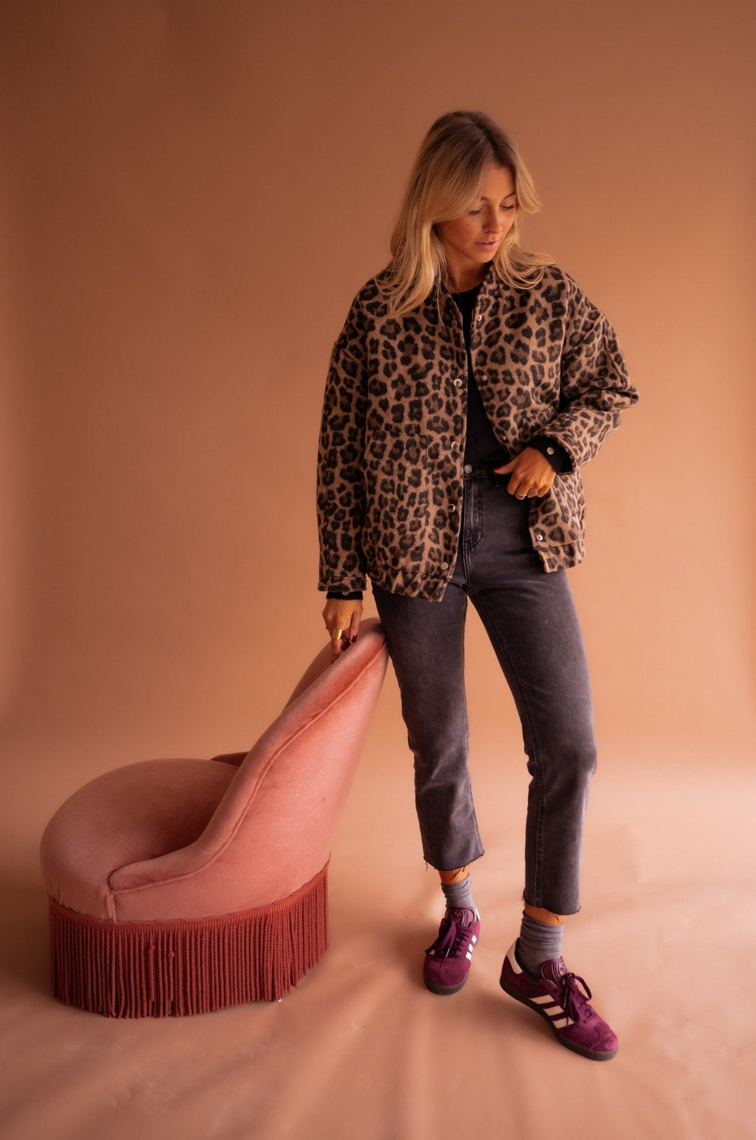 Emmaline | Bomberjack met luipaardprint voor dames
