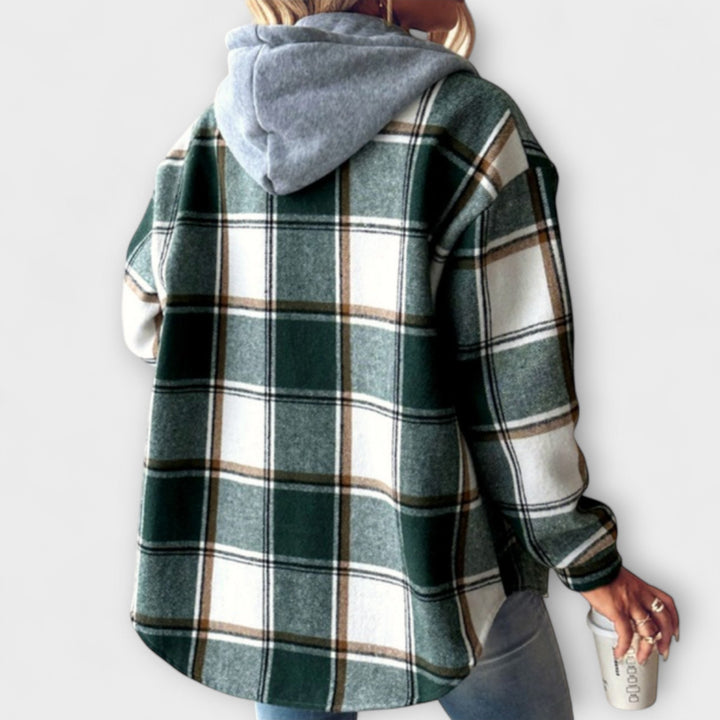 Zelina - Geruite Hoodie voor Dames