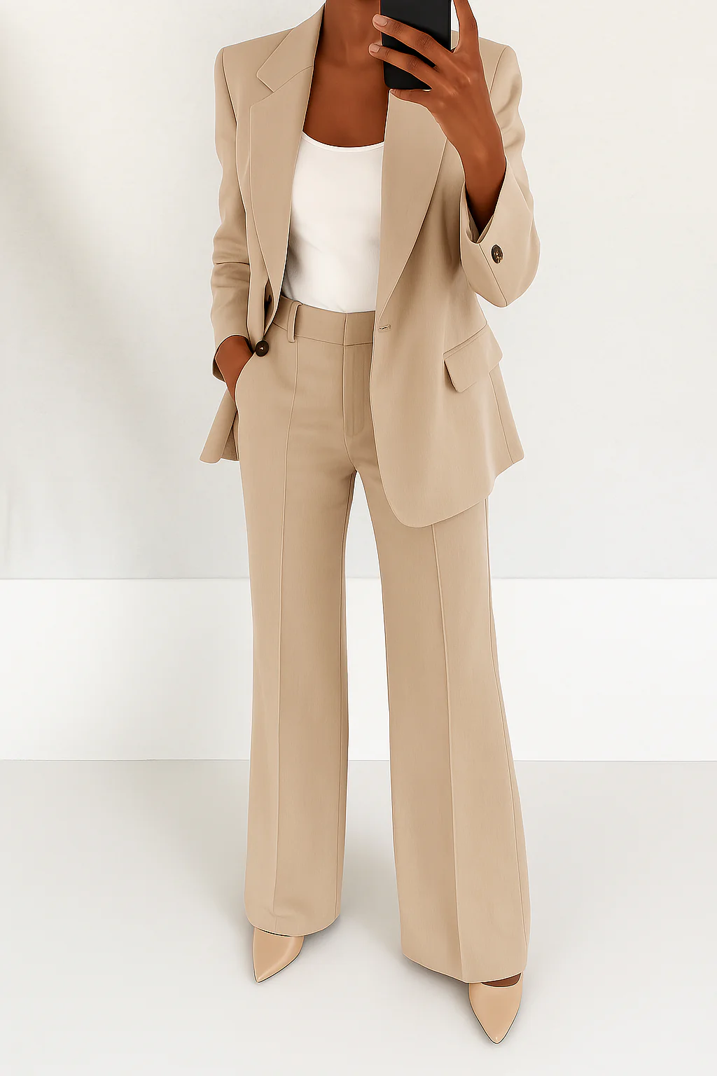Carla | Broekpak met blazer en wijde broek voor dames