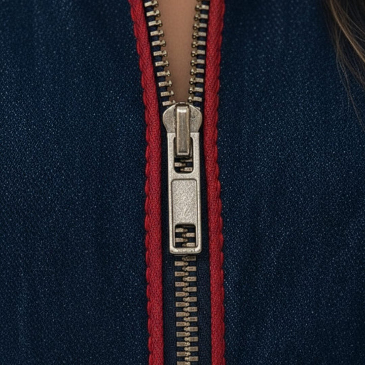 Marnie | Jeansjumpsuit met wijde pijpen en lange mouwen voor dames