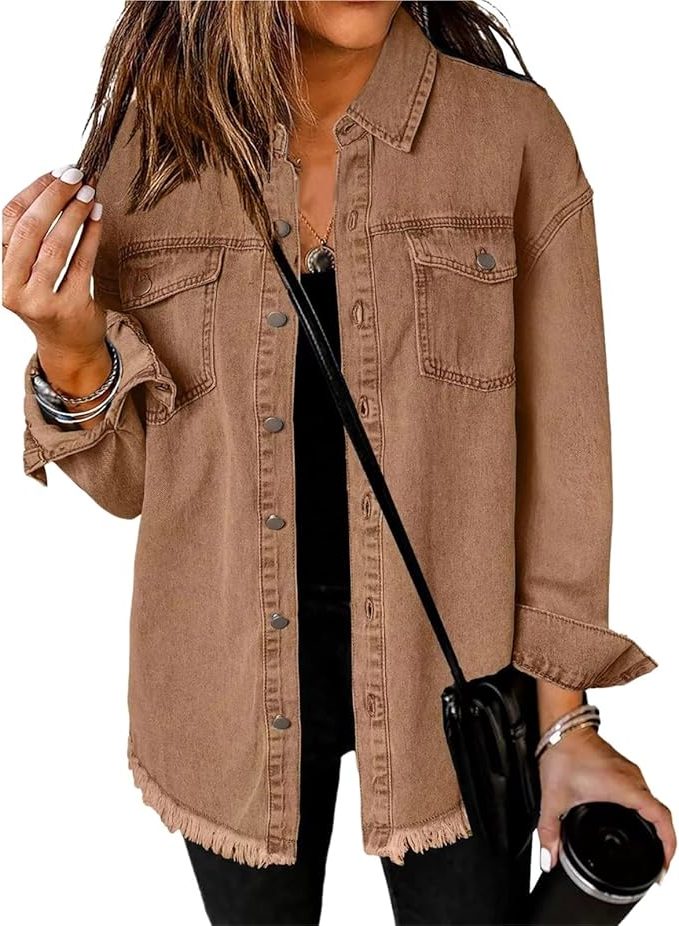 Natania | Oversized jeansjas met knoopsluiting voor dames