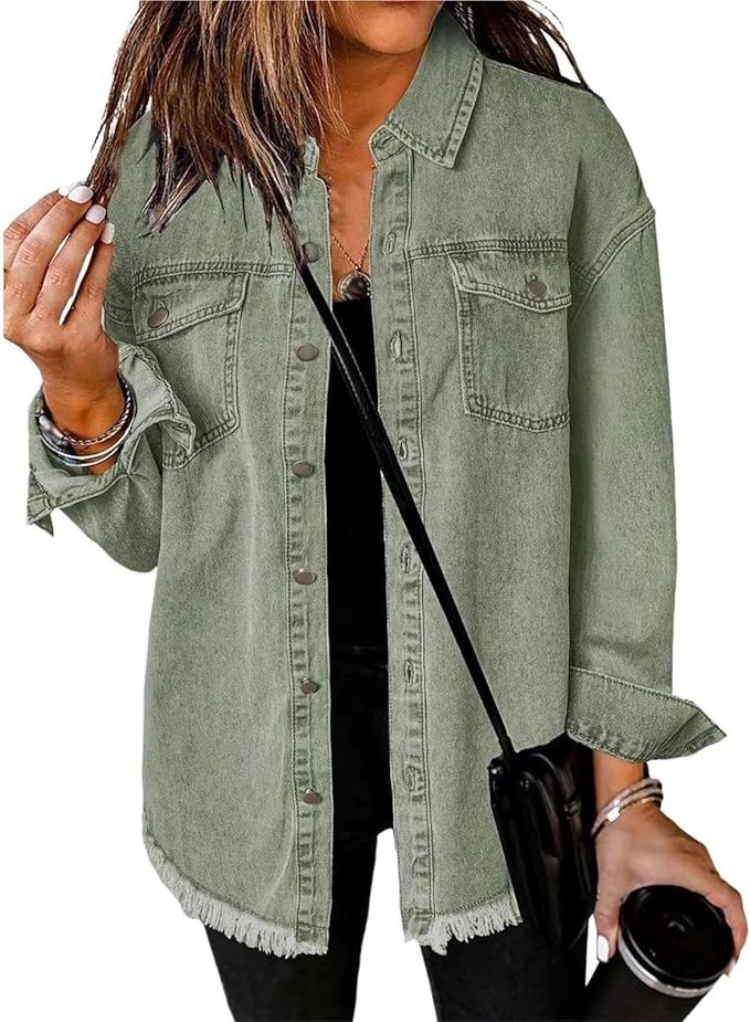 Natania | Oversized jeansjas met knoopsluiting voor dames