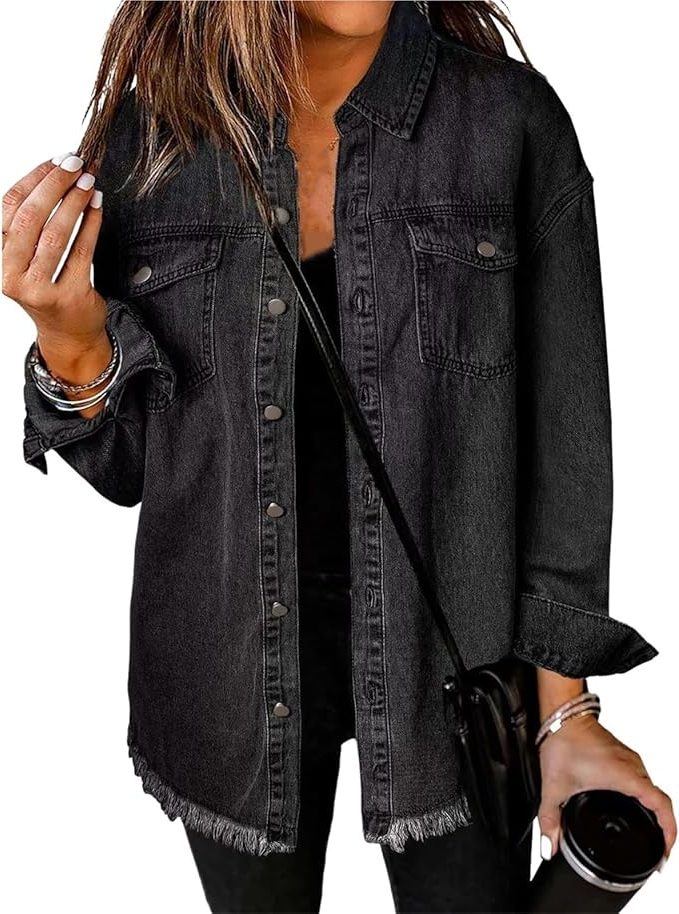 Natania | Oversized jeansjas met knoopsluiting voor dames