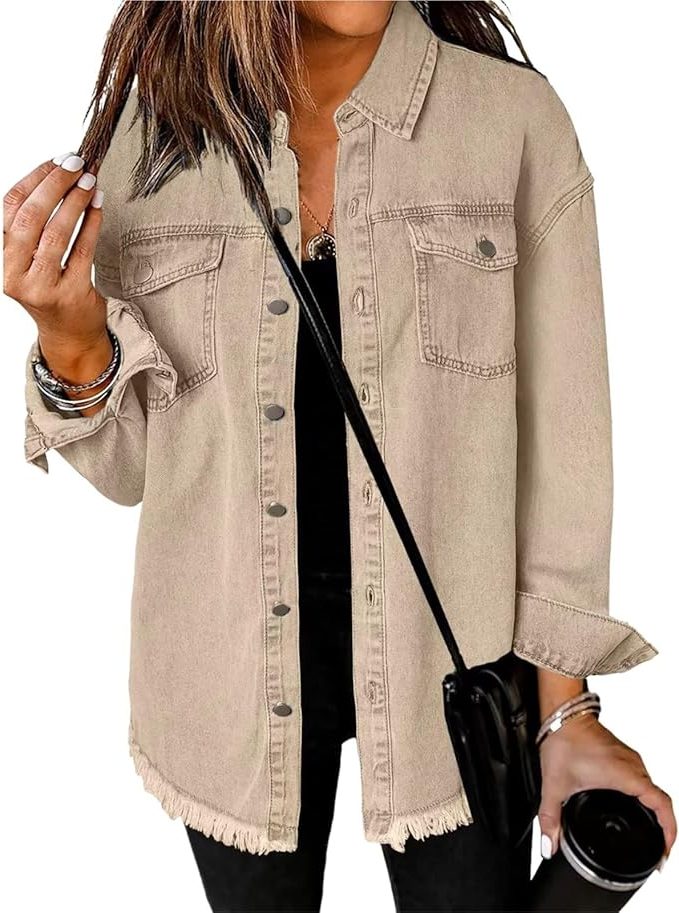 Natania | Oversized jeansjas met knoopsluiting voor dames
