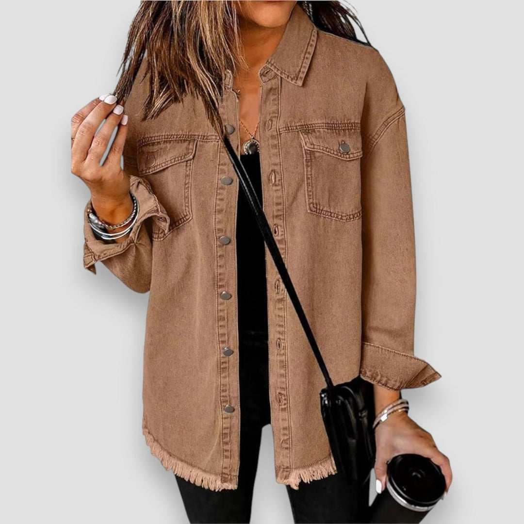 Natania | Oversized jeansjas met knoopsluiting voor dames