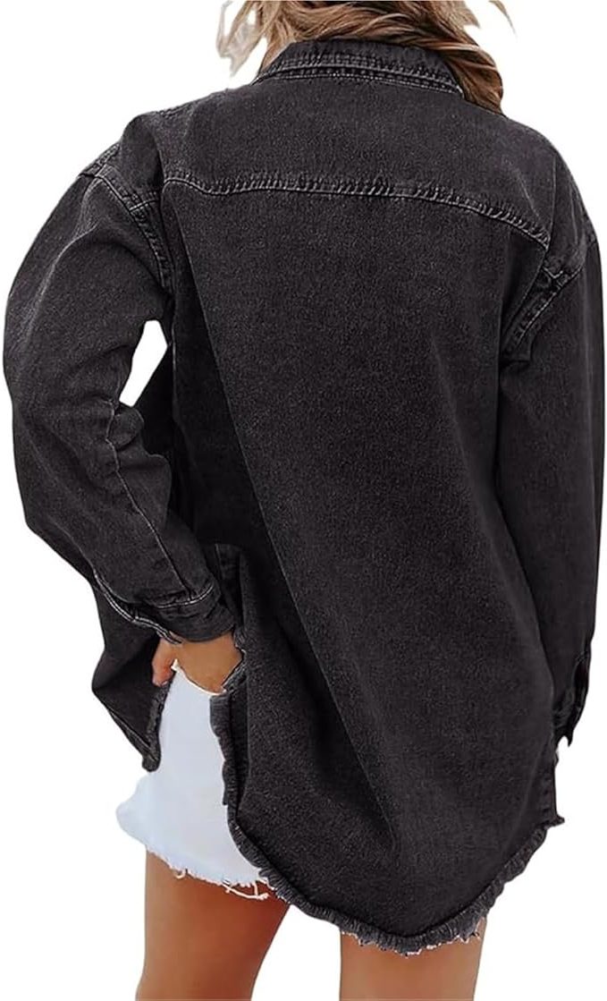 Natania | Oversized jeansjas met knoopsluiting voor dames