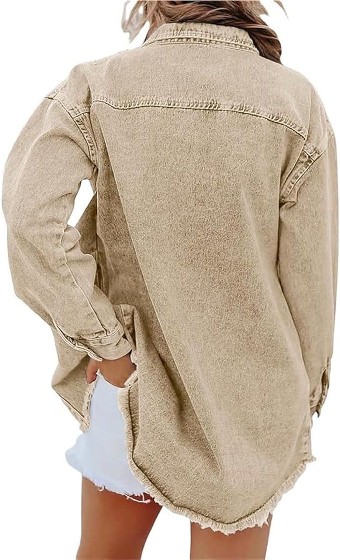 Natania | Oversized jeansjas met knoopsluiting voor dames