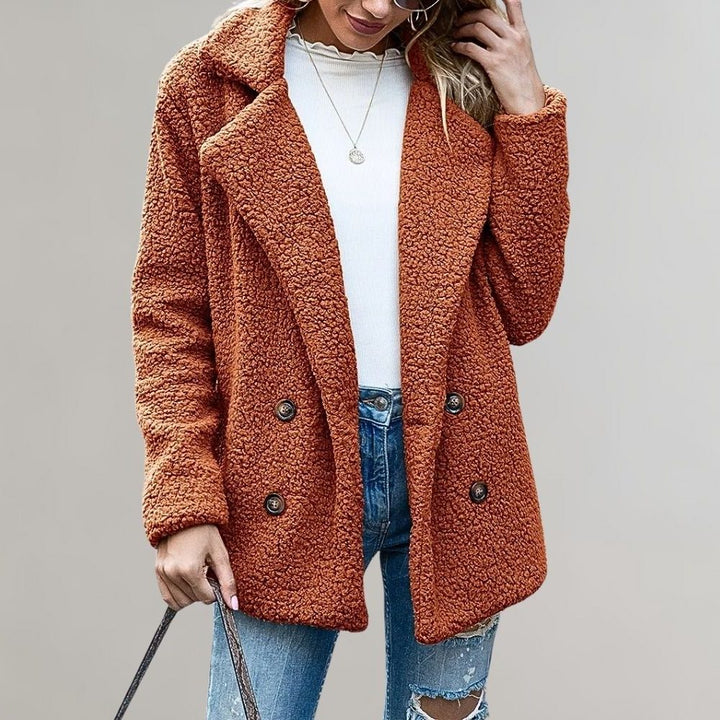 Noelia | Double-breasted teddyblazer voor dames
