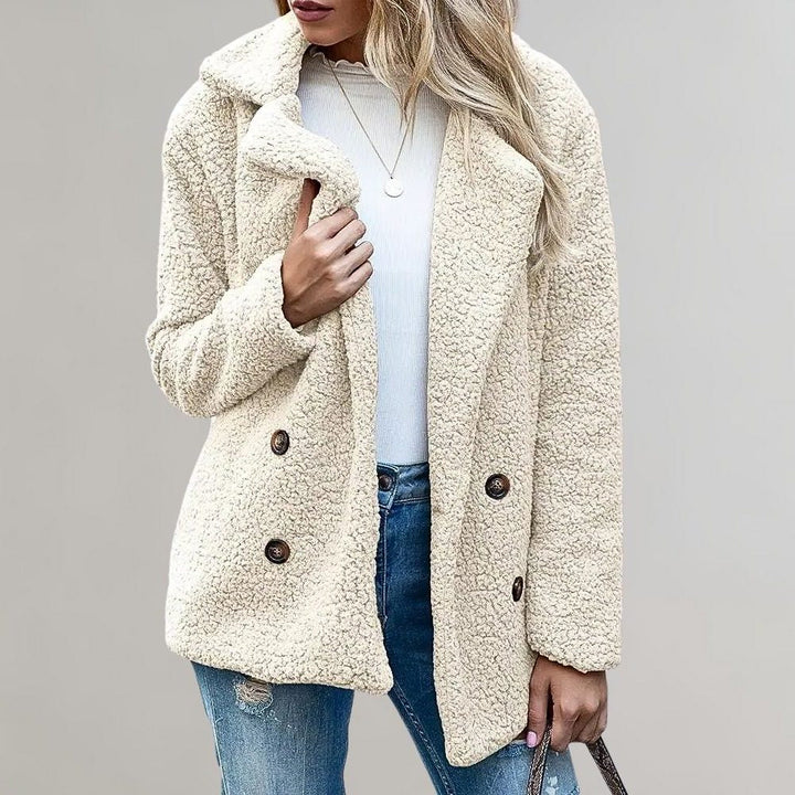Noelia | Double-breasted teddyblazer voor dames