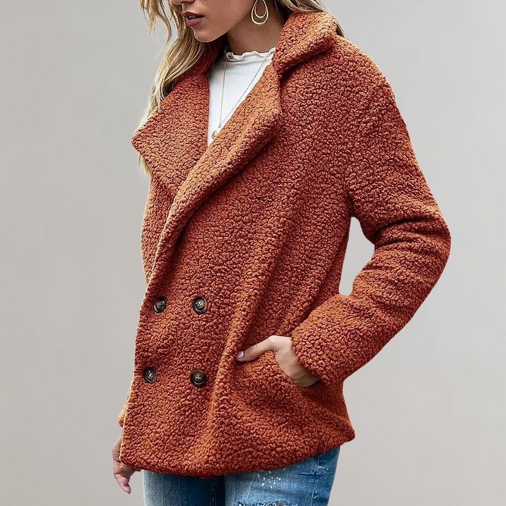 Noelia | Double-breasted teddyblazer voor dames